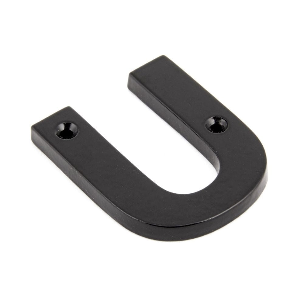 From The Anvil Door Furniture Black / Letters / U From The Anvil - Black Letter U