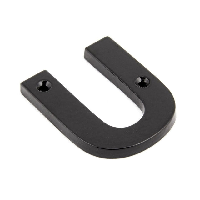 From The Anvil Door Furniture Black / Letters / U From The Anvil - Black Letter U