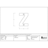 From The Anvil Door Furniture Black / Letters / Z From The Anvil - Black Letter Z