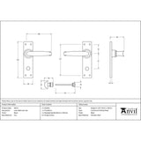 From The Anvil Door Furniture Black / Bathroom Lock Handles From The Anvil - Black Lever Bathroom Set