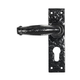 From The Anvil Door Furniture Black / Euro Profile Lock Handles From The Anvil - Black Lever Euro Lock Set