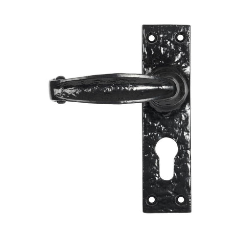 From The Anvil Door Furniture Black / Euro Profile Lock Handles From The Anvil - Black Lever Euro Lock Set