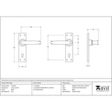 From The Anvil Door Furniture Black / Std. Lock Handles From The Anvil - Black Lever Lock Set