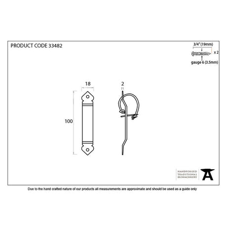 From The Anvil Accessories Black / Screw on Staple From The Anvil - Black Locking Gothic Screw on Staple