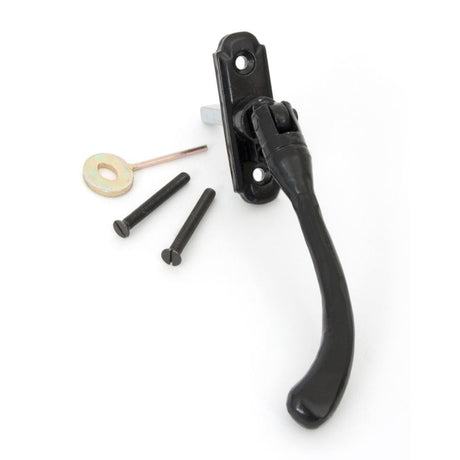 From The Anvil Window Furniture Black / Left Hand / Yes From The Anvil - Black Locking Peardrop Espag - LH
