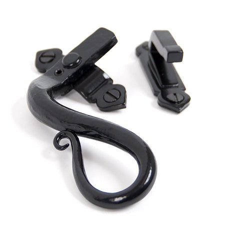 From The Anvil Window Furniture Black / Yes / Mortice & Hook Place From The Anvil - Black Locking Shepherd's Crook Fastener - LH