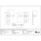 From The Anvil Door Furniture Black / Bathroom Lock Handles From The Anvil - Black MF Lever Bathroom Set