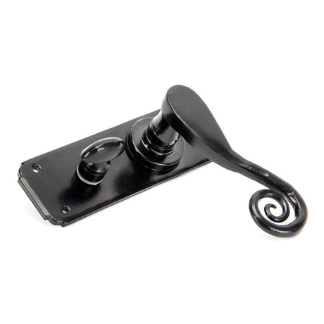 From The Anvil Door Furniture Black / Bathroom Lock Handles From The Anvil - Black Monkeytail Lever Bathroom Set