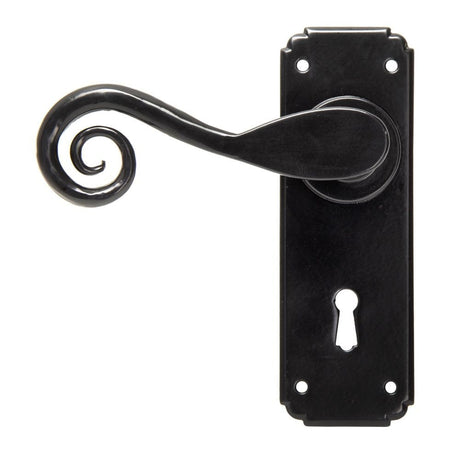 From The Anvil Door Furniture Black / Std. Lock Handles From The Anvil - Black Monkeytail Lever Lock Set