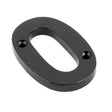From The Anvil Door Furniture Black / Numerals / 0 From The Anvil - Black Numeral 0