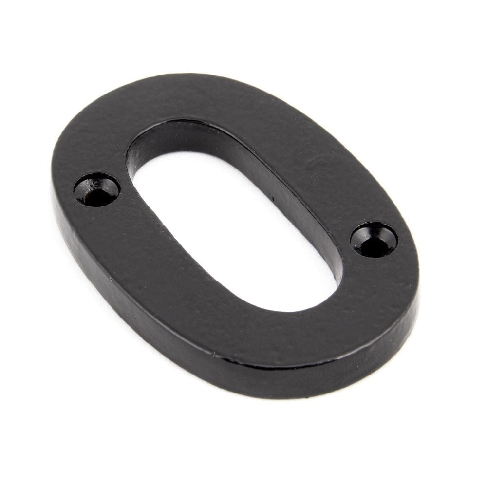 From The Anvil Door Furniture Black / Numerals / 0 From The Anvil - Black Numeral 0