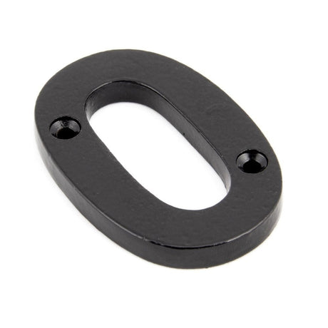 From The Anvil Door Furniture Black / Numerals / 0 From The Anvil - Black Numeral 0