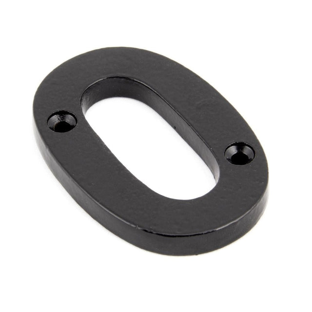 From The Anvil Door Furniture Black / Numerals / 0 From The Anvil - Black Numeral 0
