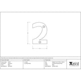 From The Anvil Door Furniture Black / Numerals / 2 From The Anvil - Black Numeral 2