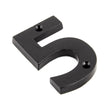 From The Anvil Door Furniture Black / Numerals / 5 From The Anvil - Black Numeral 5