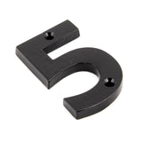 From The Anvil Door Furniture Black / Numerals / 5 From The Anvil - Black Numeral 5