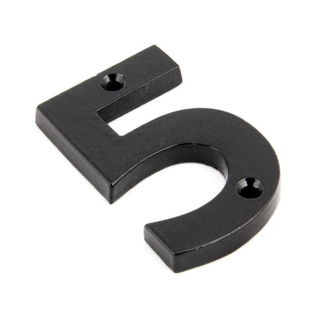 From The Anvil Door Furniture Black / Numerals / 5 From The Anvil - Black Numeral 5