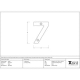 From The Anvil Door Furniture Black / Numerals / 7 From The Anvil - Black Numeral 7
