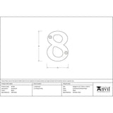 From The Anvil Door Furniture Black / Numerals / 8 From The Anvil - Black Numeral 8