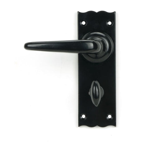 From The Anvil Door Furniture Black / Bathroom Lock Handles From The Anvil - Black Oak Lever Bathroom Set