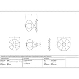 From The Anvil Door Furniture Black / Octagonal Centre Door Knob From The Anvil - Black Octagonal Centre Door Knob - Internal