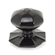 From The Anvil Door Furniture Black / Octagonal Centre Door Knob From The Anvil - Black Octagonal Centre Door Knob - Internal