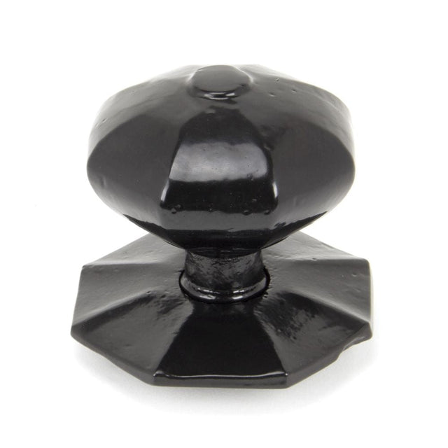 From The Anvil Door Furniture Black / Octagonal Centre Door Knob From The Anvil - Black Octagonal Centre Door Knob - Internal