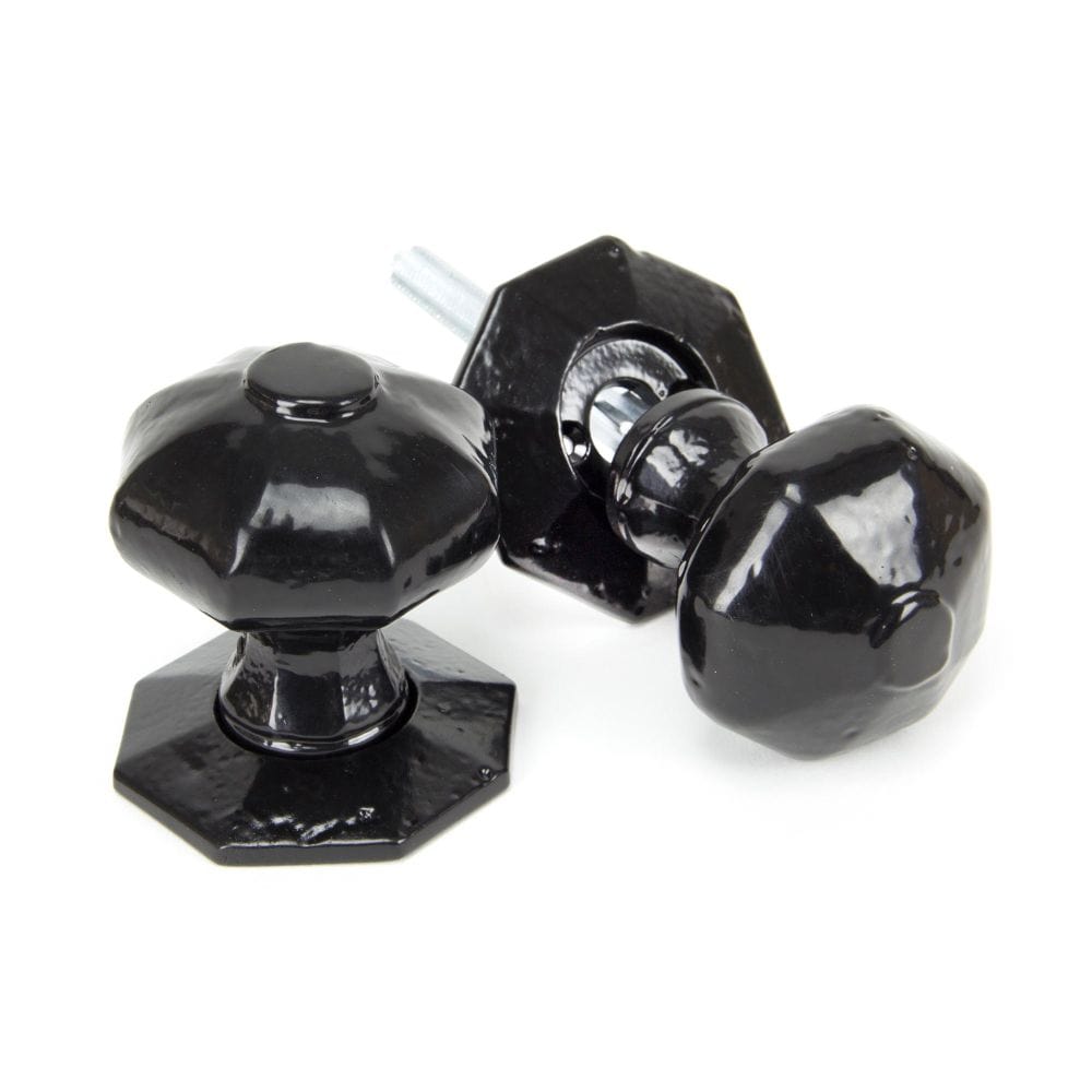 From The Anvil Door Furniture Black / Mortice/Rim Knobs From The Anvil - Black Octagonal Mortice/Rim Knob Set