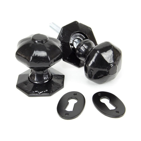 From The Anvil Door Furniture Black / Mortice/Rim Knobs From The Anvil - Black Octagonal Mortice/Rim Knob Set