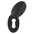From The Anvil Door Furniture Black / Mortice Key Profile Escutcheons From The Anvil - Black Oval Escutcheon & Cover