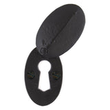 From The Anvil Door Furniture Black / Mortice Key Profile Escutcheons From The Anvil - Black Oval Escutcheon & Cover
