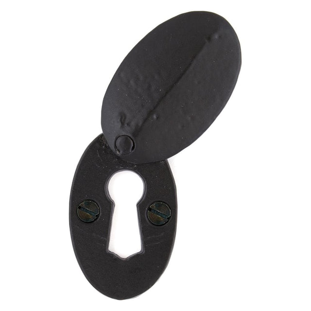 From The Anvil Door Furniture Black / Mortice Key Profile Escutcheons From The Anvil - Black Oval Escutcheon & Cover