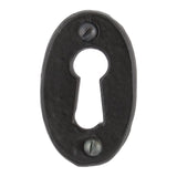 From The Anvil Door Furniture Black / Mortice Key Profile Escutcheons From The Anvil - Black Oval Escutcheon