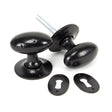 From The Anvil Door Furniture Black / Mortice/Rim Knobs From The Anvil - Black Oval Mortice/Rim Knob Set