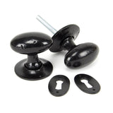 From The Anvil Door Furniture Black / Mortice/Rim Knobs From The Anvil - Black Oval Mortice/Rim Knob Set