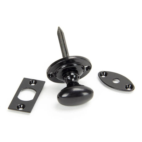 From The Anvil Locks & Latches Black / Turn for Rack Bolt From The Anvil - Black Oval Rack Bolt