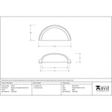 From The Anvil Cabinet Hardware Black / Cabinet Cup Pulls From The Anvil - Black Regency Concealed Drawer Pull