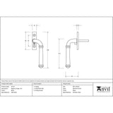 From The Anvil Window Furniture Black / Right Hand / Yes From The Anvil - Black Regency Espag - RH