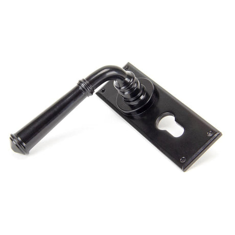 From The Anvil Door Furniture Black / Euro Profile Lock Handles From The Anvil - Black Regency Lever Euro Lock Set