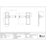 From The Anvil Door Furniture Black / Latch Handles From The Anvil - Black Regency Lever Latch Set