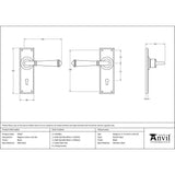From The Anvil Door Furniture Black / Std. Lock Handles From The Anvil - Black Regency Lever Lock Set