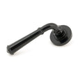 From The Anvil Door Furniture Black / Round Rose From The Anvil - Black Regency Lever on Rose Set (Plain) - Unsprung