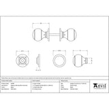 From The Anvil Door Furniture Black / Mortice/Rim Knobs From The Anvil - Black Regency Mortice/Rim Knob Set