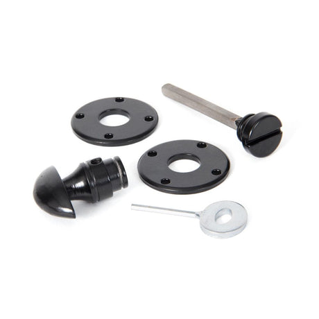 From The Anvil Door Furniture Black / No From The Anvil - Black Round Bathroom Thumbturn