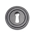 From The Anvil Door Furniture Black / Mortice Key Profile Escutcheons From The Anvil - Black Round Escutcheon (Art Deco)
