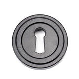 From The Anvil Door Furniture Black / Mortice Key Profile Escutcheons From The Anvil - Black Round Escutcheon (Art Deco)