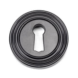 From The Anvil Door Furniture Black / Mortice Key Profile Escutcheons From The Anvil - Black Round Escutcheon (Beehive)