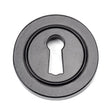 From The Anvil Door Furniture Black / Mortice Key Profile Escutcheons From The Anvil - Black Round Escutcheon (Plain)