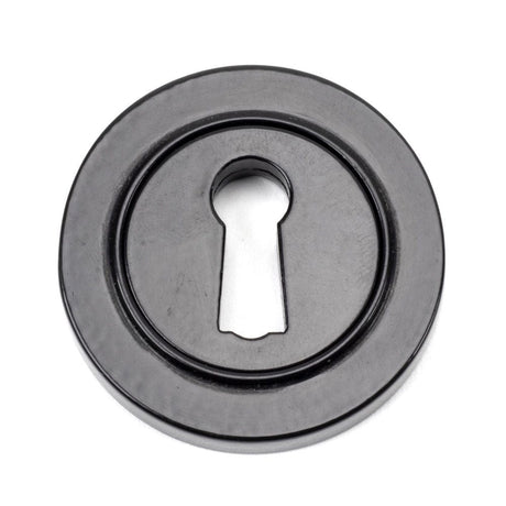 From The Anvil Door Furniture Black / Mortice Key Profile Escutcheons From The Anvil - Black Round Escutcheon (Plain)