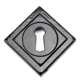 From The Anvil Door Furniture Black / Mortice Key Profile Escutcheons From The Anvil - Black Round Escutcheon (Square)
